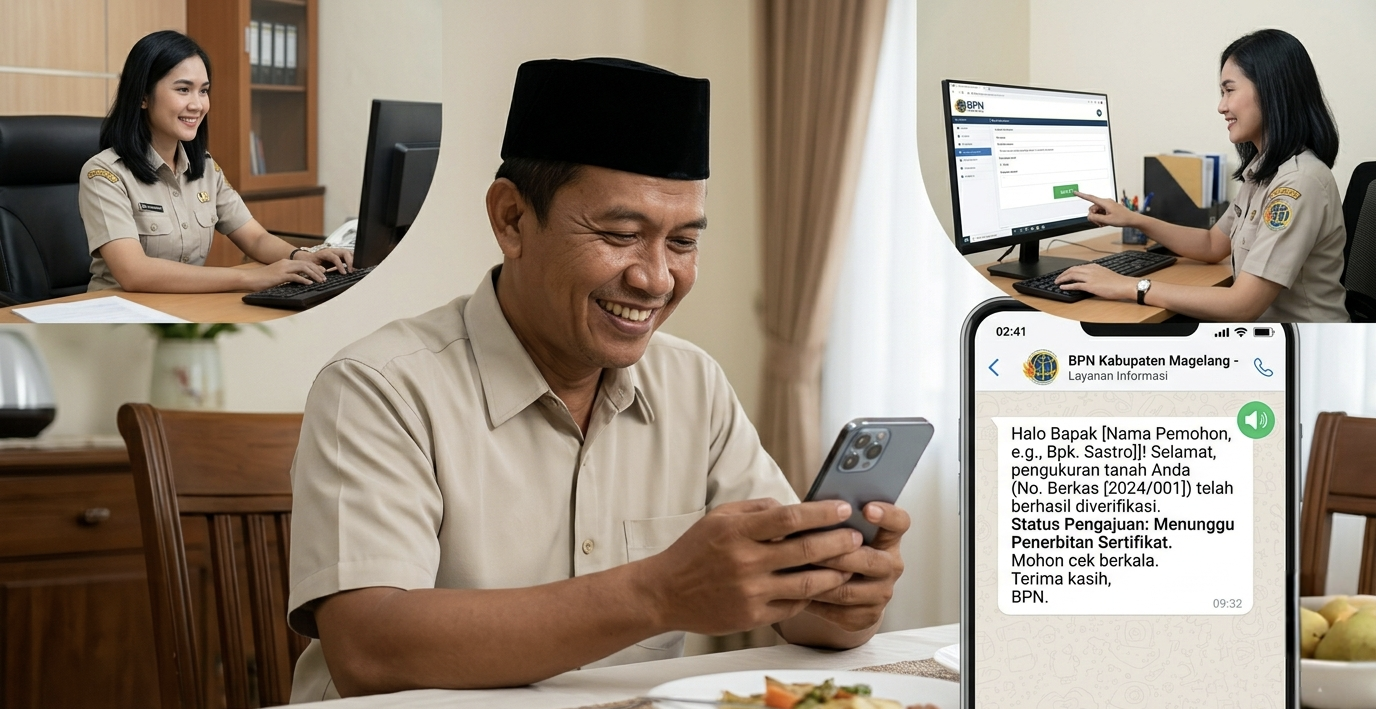 3. Pemohon akan mendapatkan notifikasi WA untuk mengetahui status pengajuan